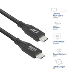 ACT USB-C to USB-C Cable, 1 m / USB4, 20Gbps, 240W