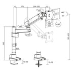 ACT Monitor mount max. 40" single arm, spring mechanism, up to 12kg