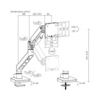 ACT Monitor Arm max. 49" single arm, spring mechanism, up to 20kg