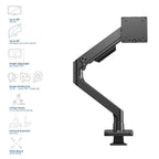 ACT Monitor Arm max. 49" single arm, spring mechanism, up to 20kg