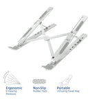 ACT AC8120 Foldable Aluminum Laptop Stand, 6 Positions