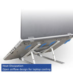 ACT AC8120 Foldable Aluminum Laptop Stand, 6 Positions