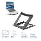 ACT AC8145 Foldable Laptop Stand, 5 positions, Black