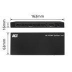 ACT HDMI Splitter AC7832 4K HDMI splitter, 1 input 4 HDMI outputs