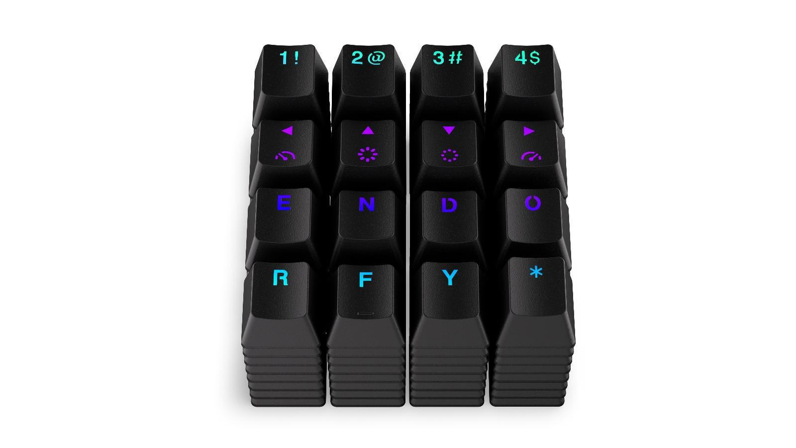 Капачки за механична клавиатура ENDORFY - 124 бр PBT - Черно