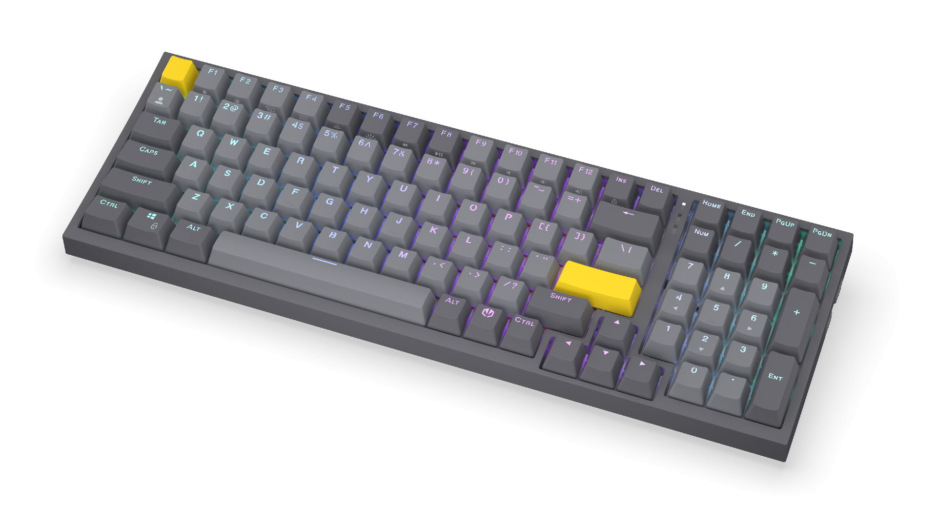 Геймърскa безжична механична клавиатура ENDORFY Celeris 1800 - Endorfy Yellow Switch - Full Size