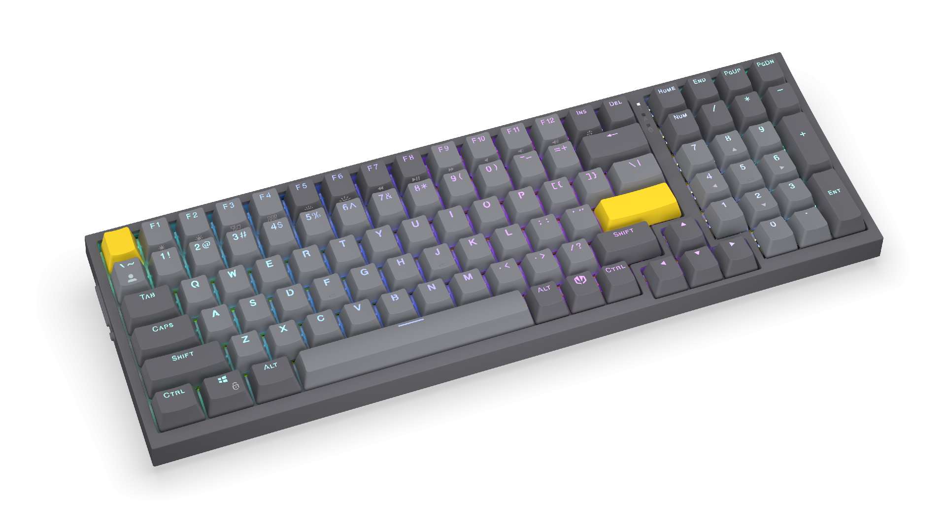 Геймърскa безжична механична клавиатура ENDORFY Celeris 1800 - Endorfy Yellow Switch - Full Size