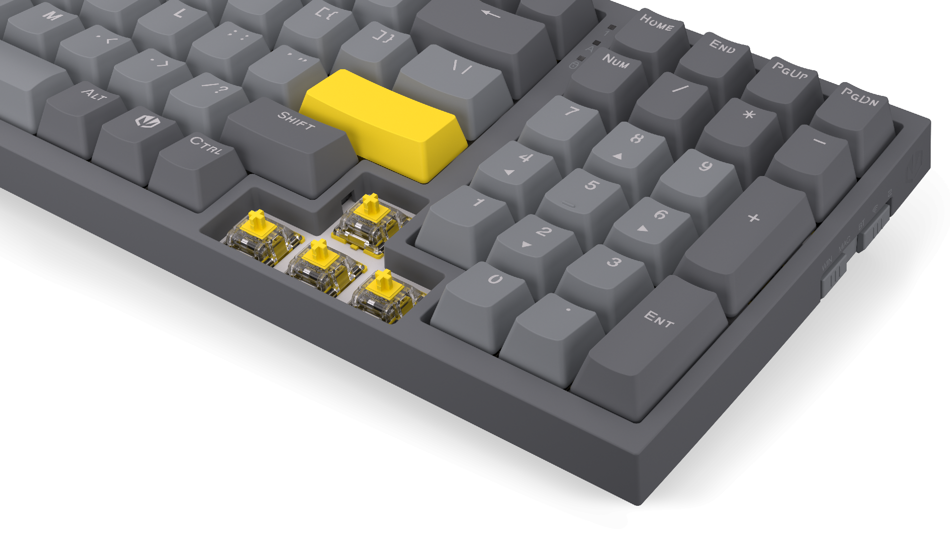 Геймърскa безжична механична клавиатура ENDORFY Celeris 1800 - Endorfy Yellow Switch - Full Size