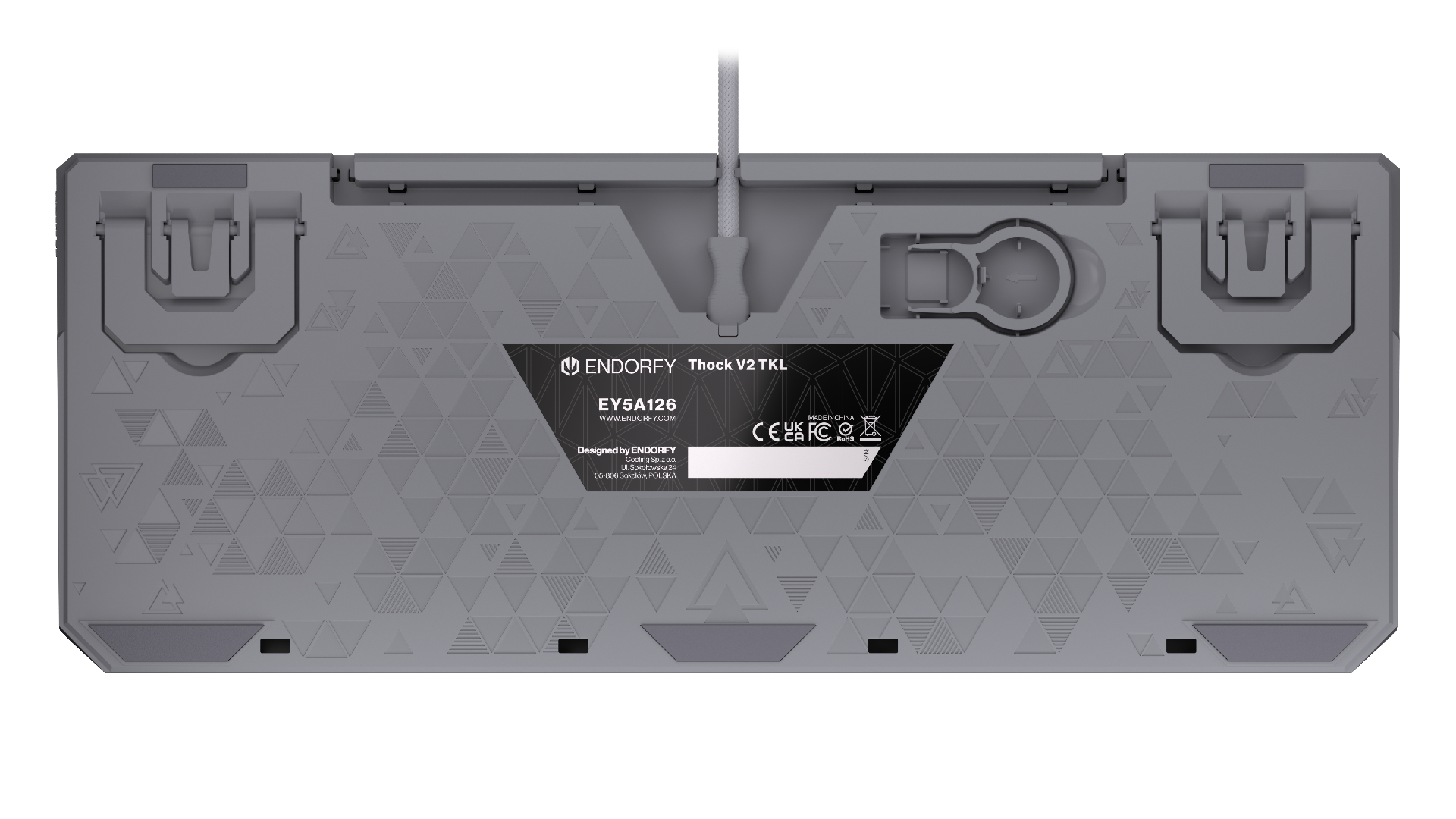 Endorfy механична клавиатура Thock V2 TKL, PBT, Endorfy Red switch, US Layout