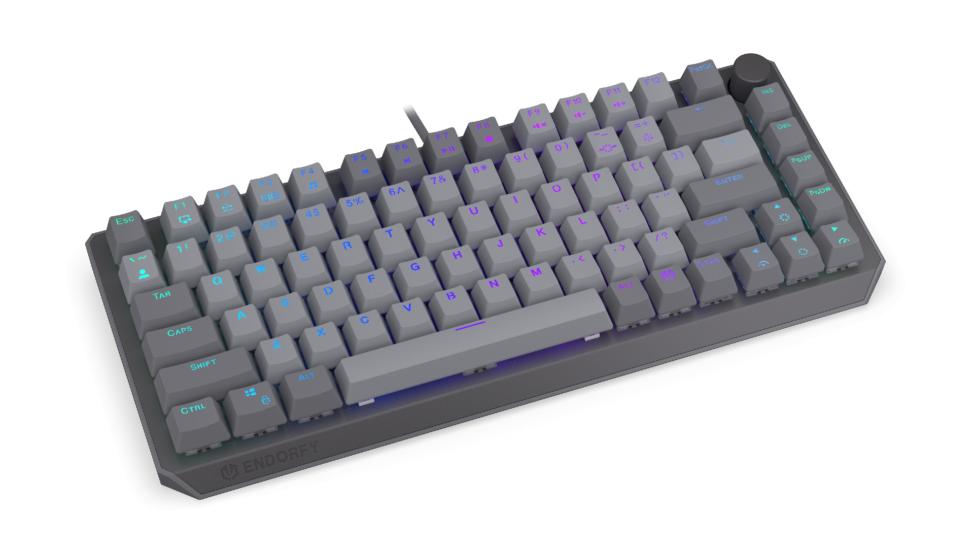 Endorfy механична клавиатура Thock V2 75%, PBT, Endorfy Red switch, US Layout