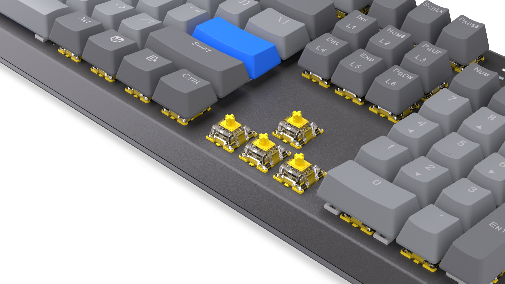 Endorfy механична клавиатура Thock Wireless V2 Full Size, PBT, Endorfy Yellow switch, US Layout