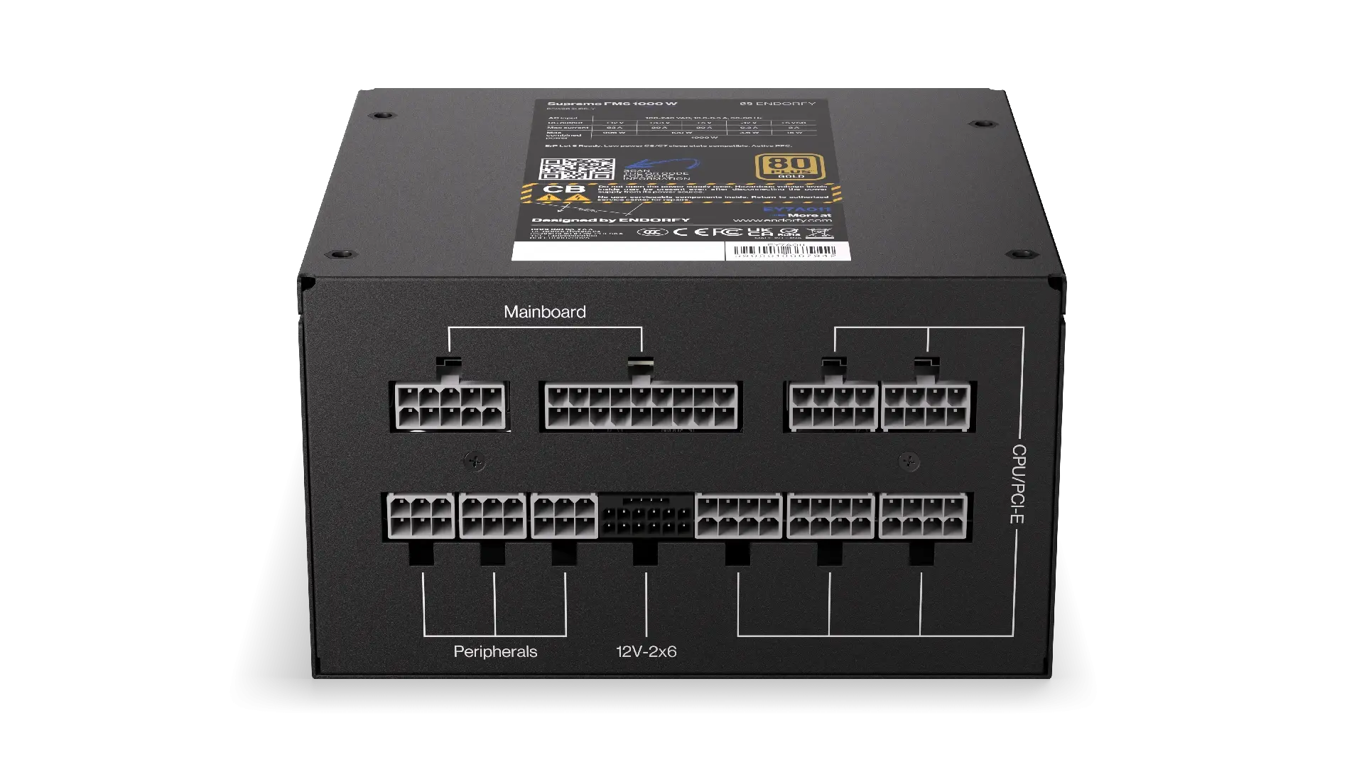 Захранващ блок Endorfy Supremo FM6 1000W 80+ Gold, PCIe 5.1 - Fully Modular