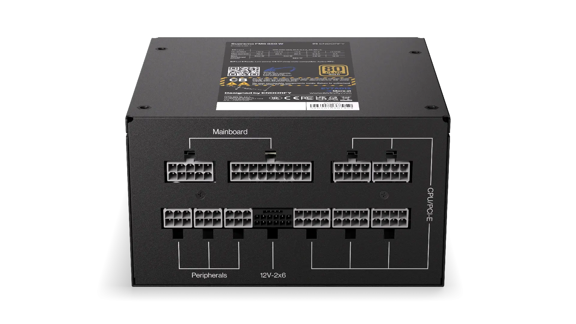 Захранващ блок Endorfy Supremo FM6 850W 80+ Gold, PCIe 5.1 - Fully Modular