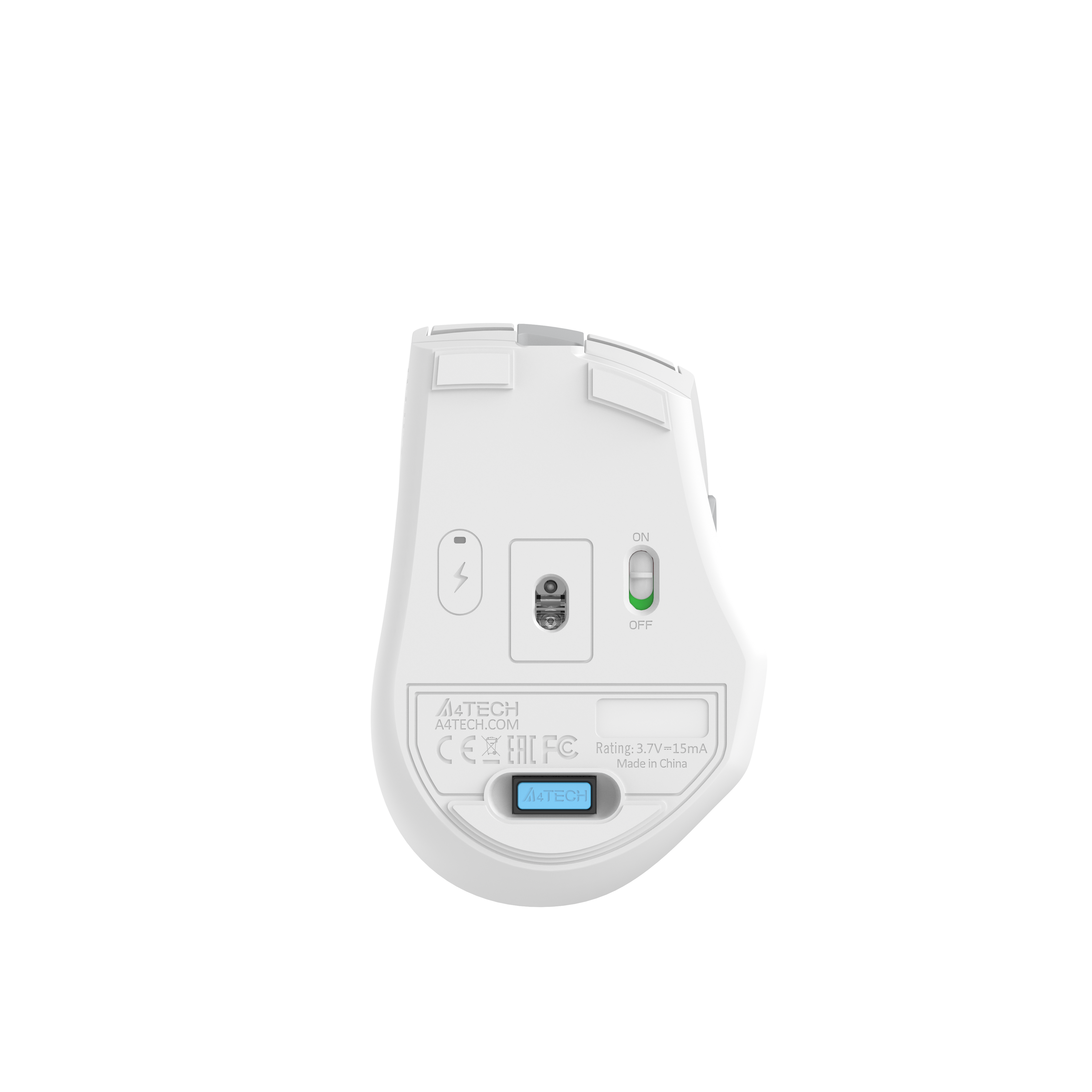Безжична безшумна мишка A4tech FG35CS Plus White Fstyler, 2.4Ghz ,бяла, USB-C