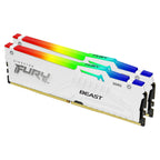 RAM Kingston FURY Beast White RGB 32GB (2x16GB) DDR5 6000MHz CL40