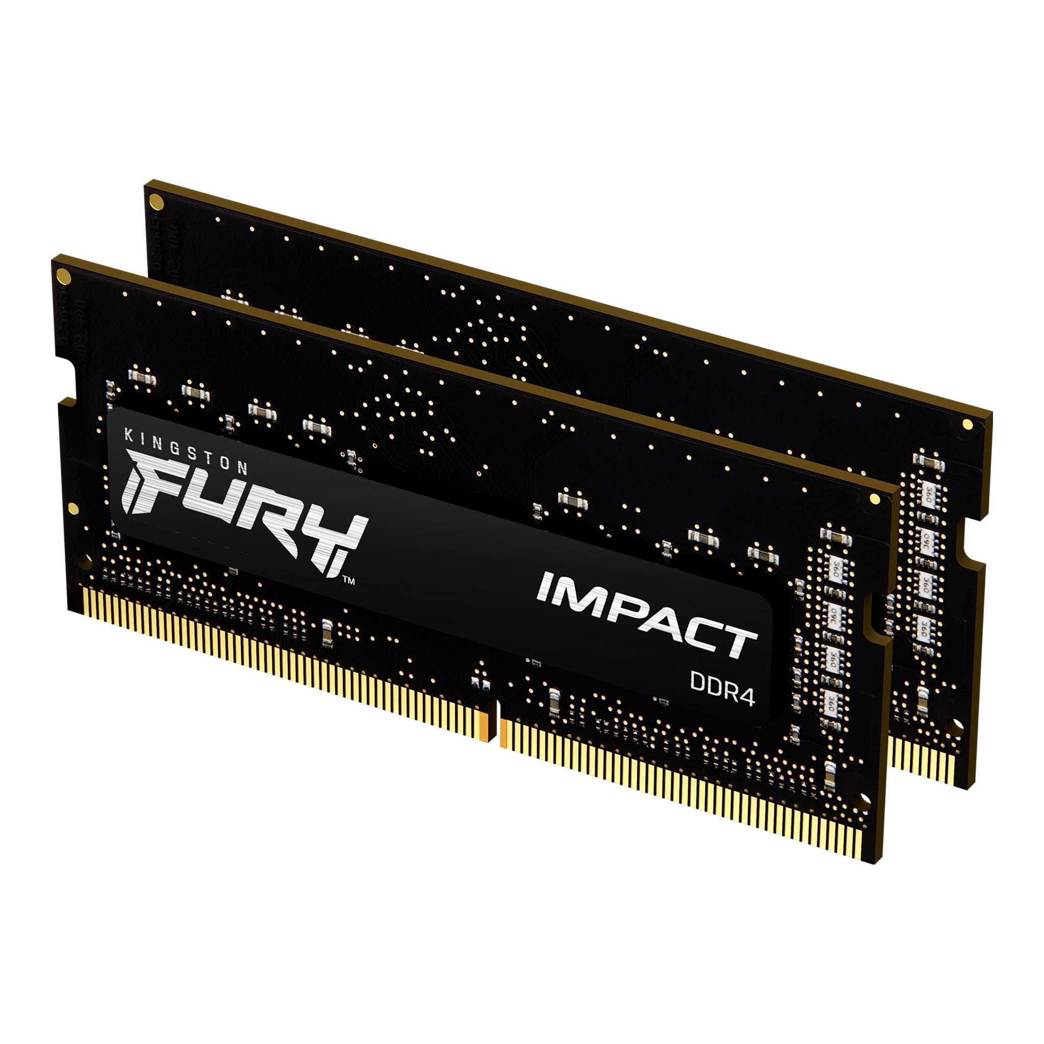 Памет Kingston Fury Impact 16GB(2x8GB) SODIMM DDR4 3200MHz CL20 16Gbit - KF432S20IBK2/16
