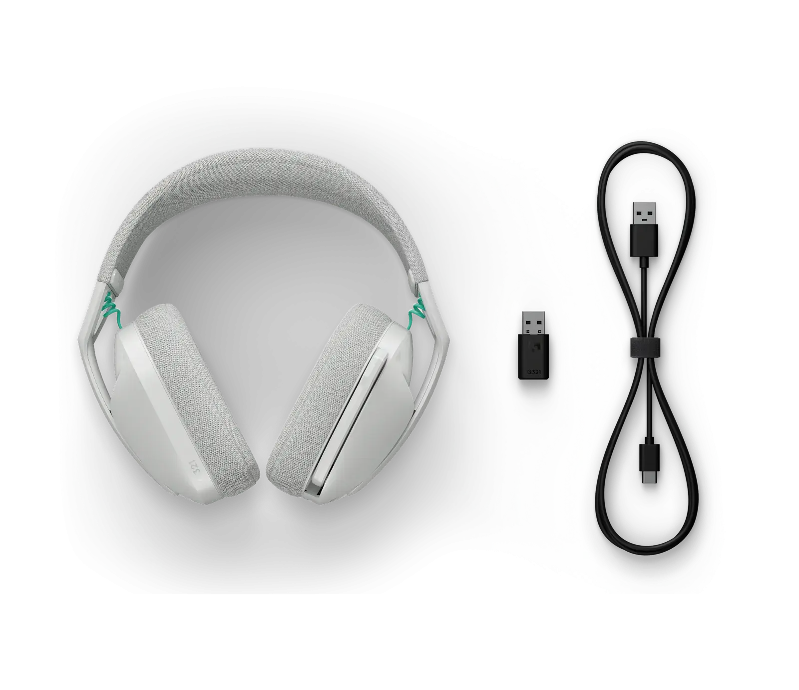 Геймърски безжични слушалки Logitech G321 Lightspeed, Микрофон, Бели