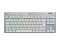 Безжична геймърска механична клавиатура Logitech G915X White Lightspeed TKL - GL Tactile Switch
