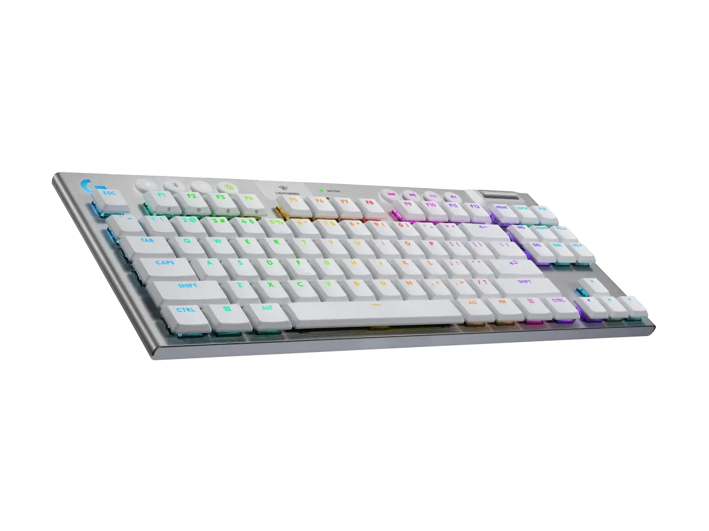 Безжична геймърска механична клавиатура Logitech G915X White Lightspeed TKL - GL Tactile Switch