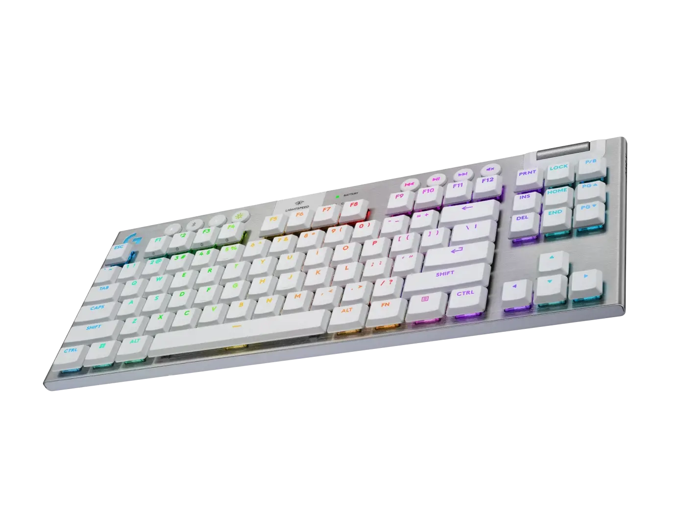 Безжична геймърска механична клавиатура Logitech G915X White Lightspeed TKL - GL Tactile Switch