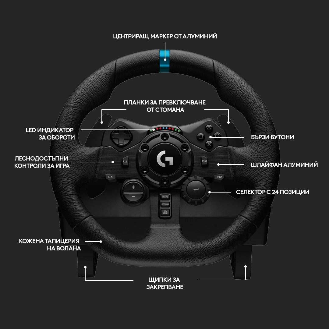 Logitech G923 Sim Racing Wheel, PS4, PS5, PC