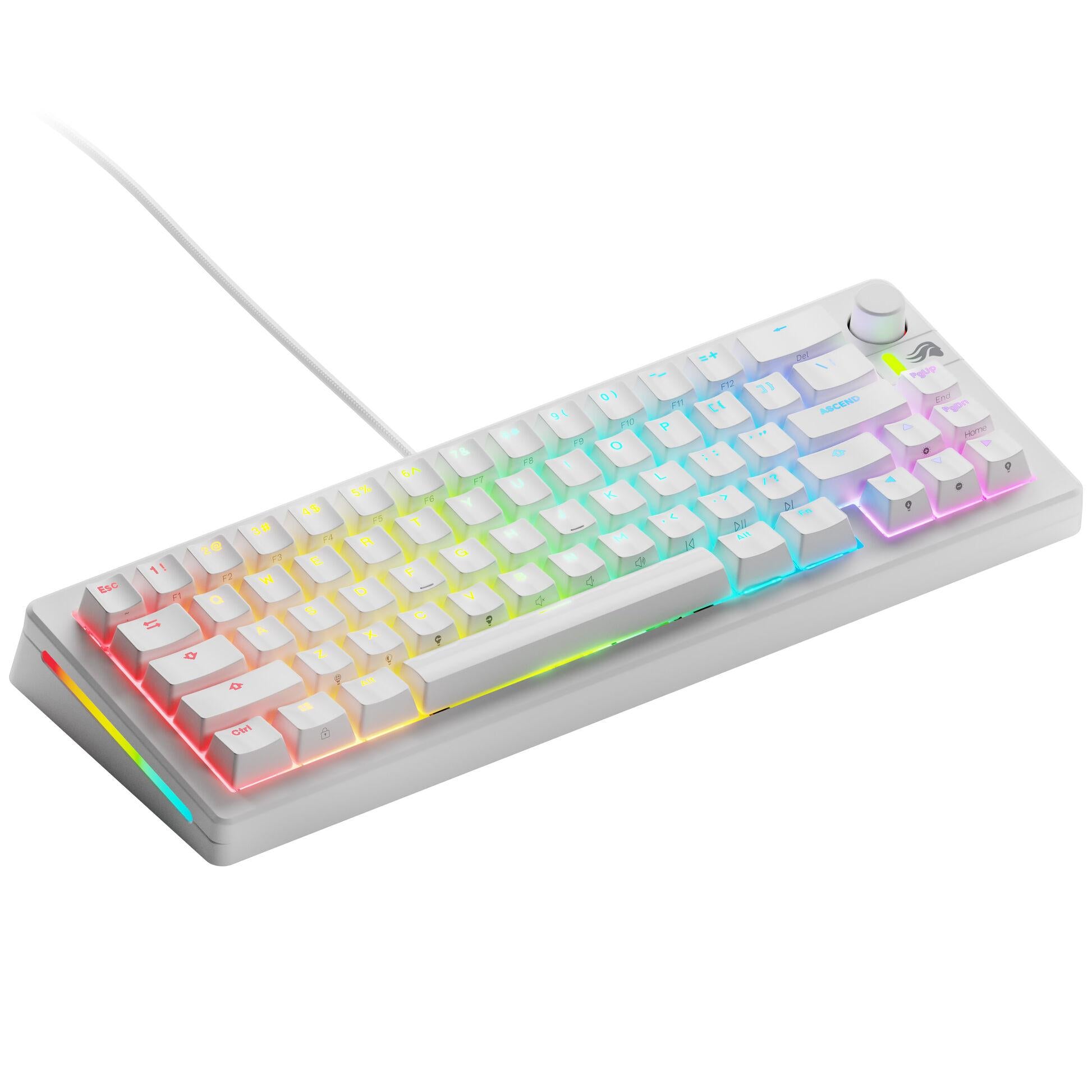 Геймърска механична клавиатура Glorious GMMK 3 65% White - Fox Linear Switches