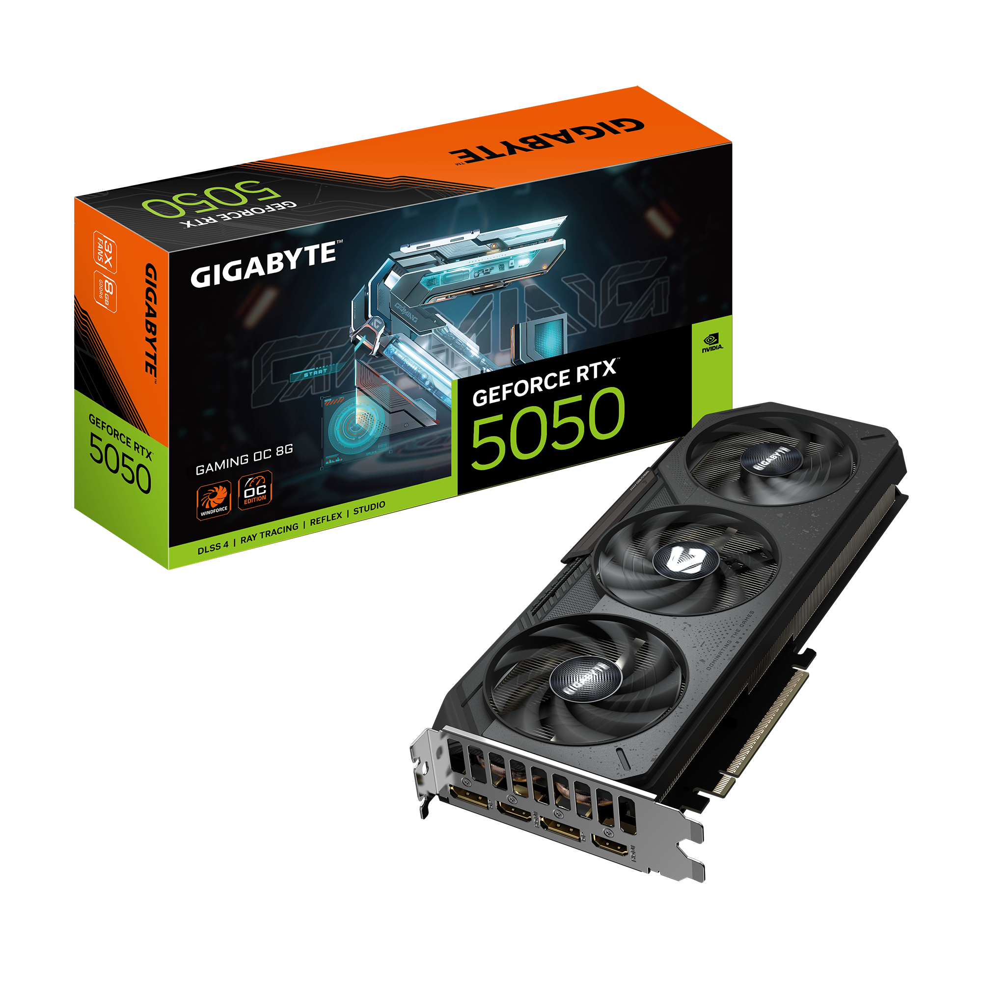 Видео карта GIGABYTE RTX 5050 GAMING OC 8GB GDDR6
