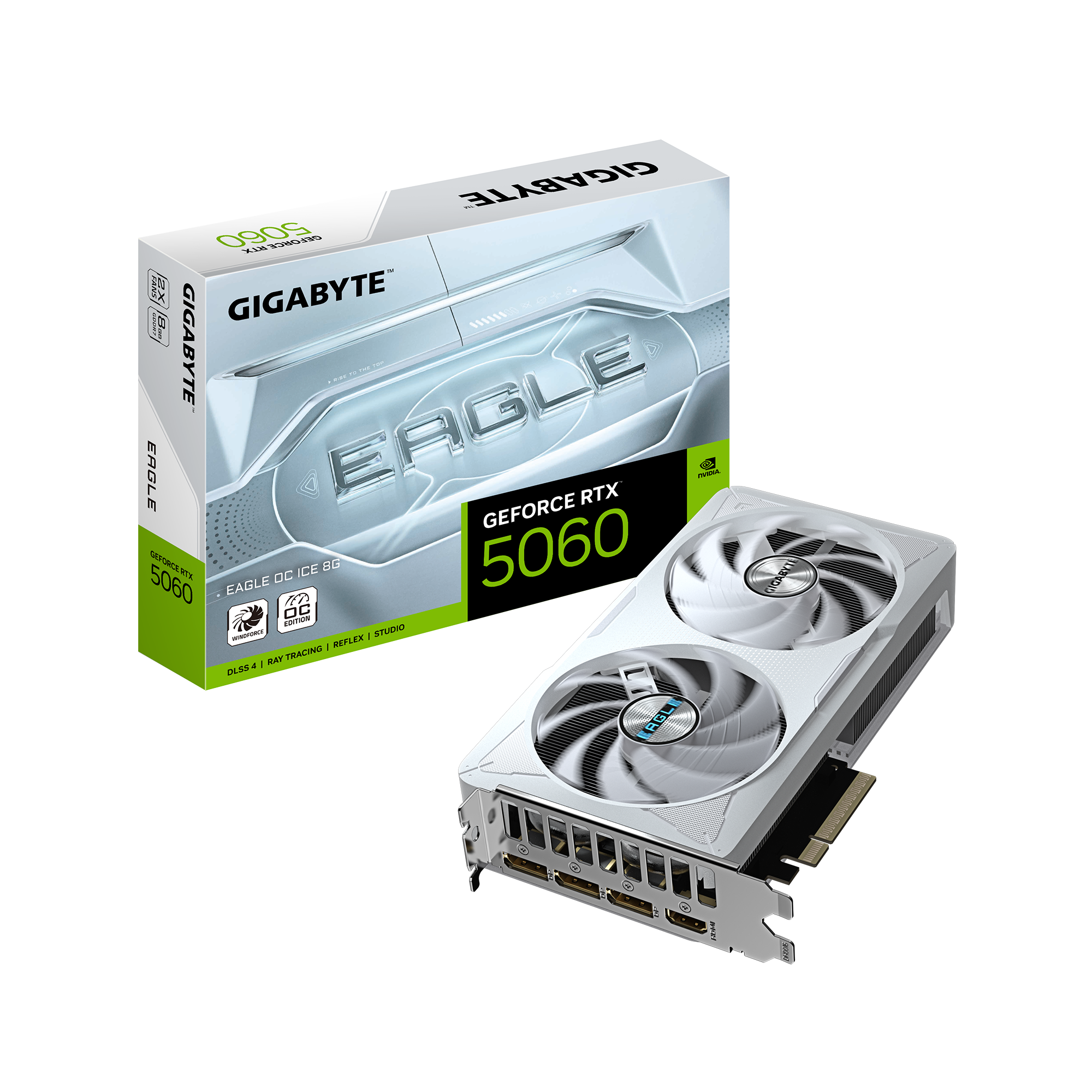 Видео карта GIGABYTE RTX 5060 EAGLE OC ICE 8GB GDDR7