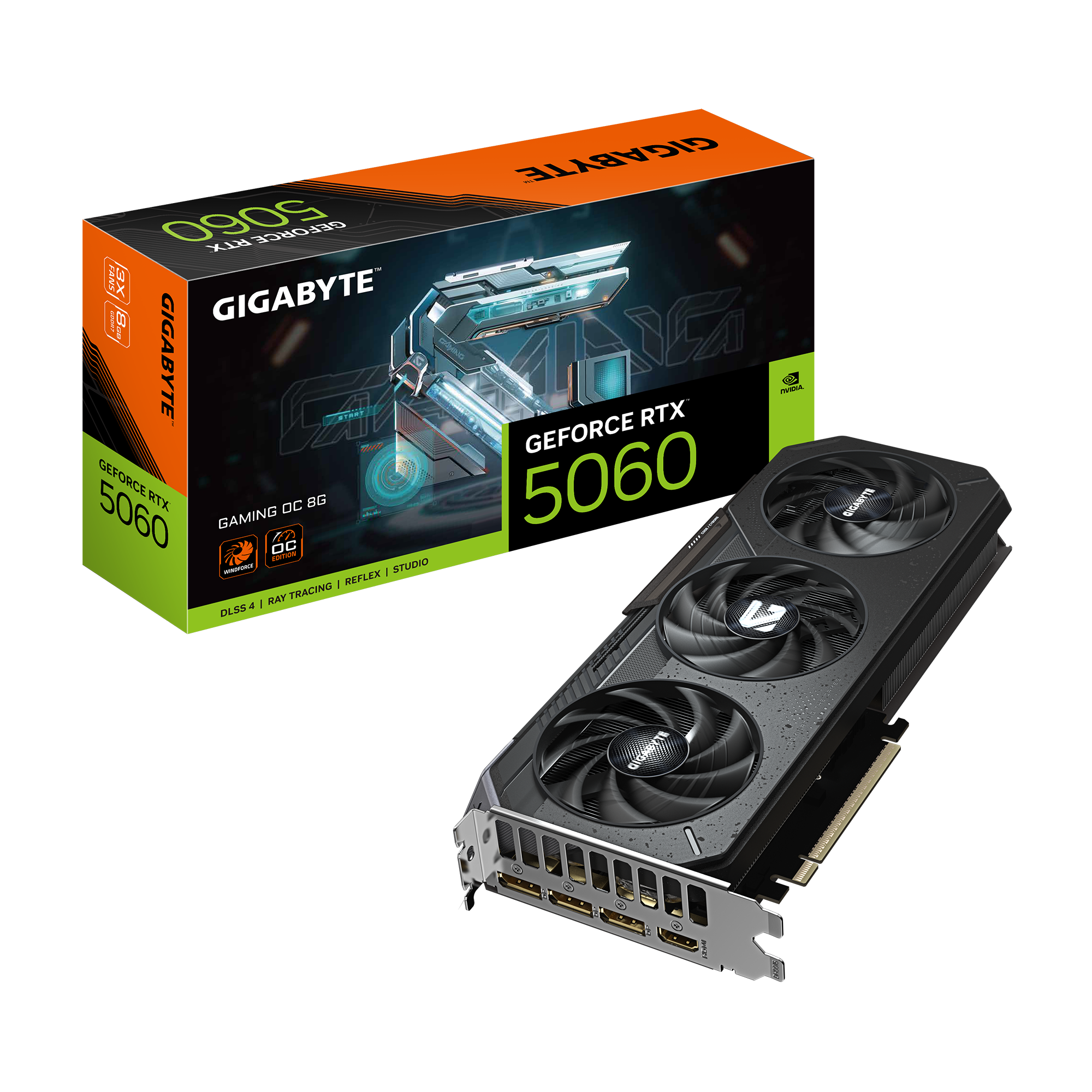 Видео карта GIGABYTE RTX 5060 GAMING OC 8GB GDDR7