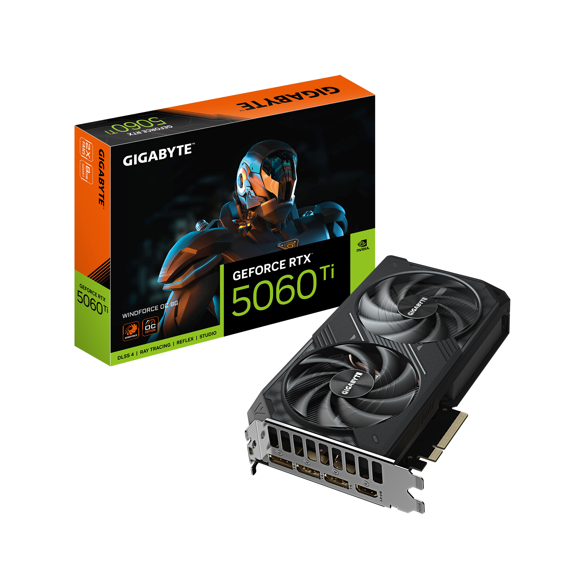 Видео карта GIGABYTE RTX 5060 TI WINDFORCE OC 8GB GDDR7