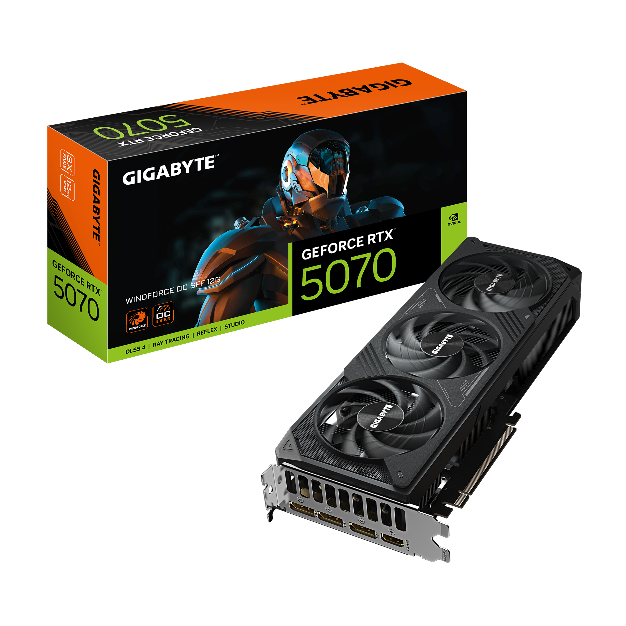 Видео карта GIGABYTE RTX 5070 WINDFORCE OC SFF 12GB GDDR7