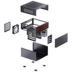 Jonsbo N4 NAS, m-ATX, Black Case