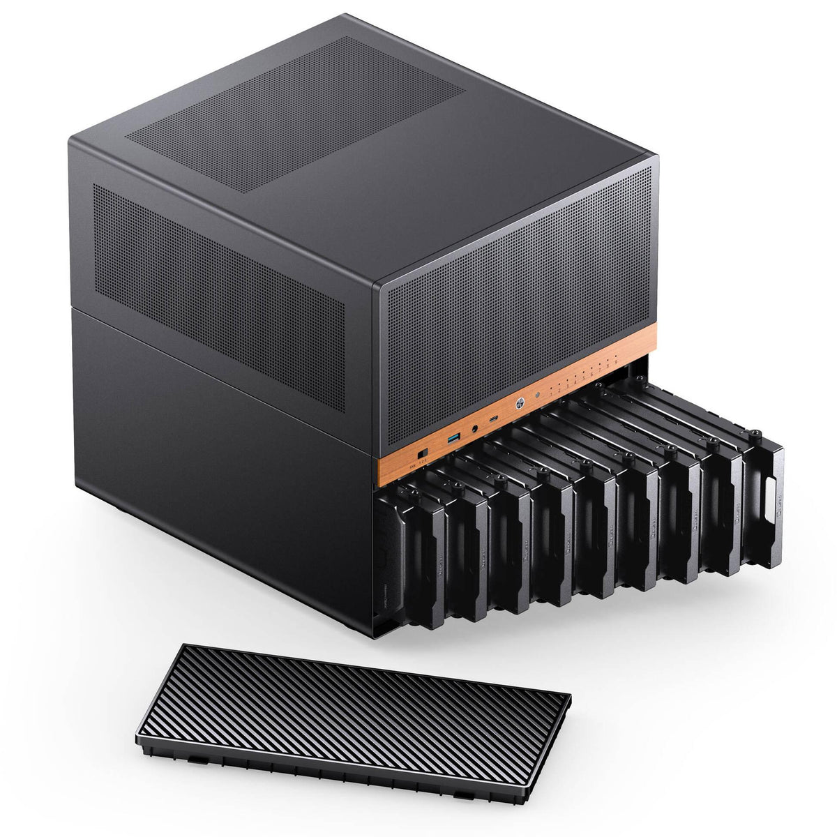 Кутия Jonsbo N6 NAS Micro-ATX - Black