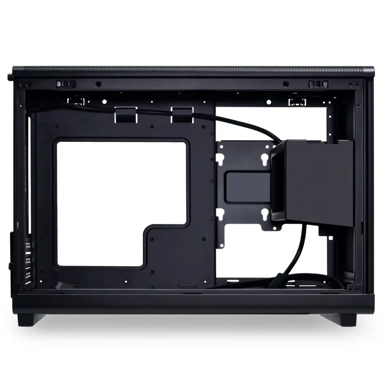Кутия Lian Li DAN A3-mATX Wood Edition Black, Tempered Glass, Micro Tower