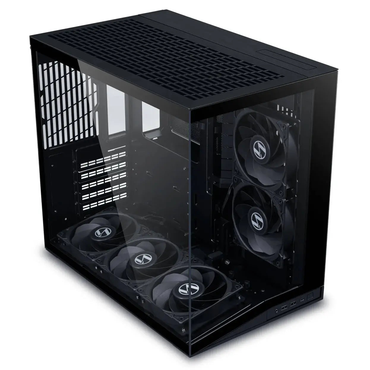 Кутия Lian Li O11 Dynamic Mini V2 Flow + 5 Вентилатора, Mini-Tower - Black