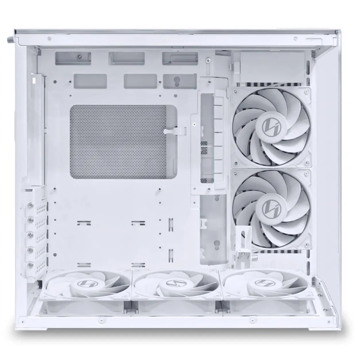 Кутия Lian Li O11 Dynamic Mini V2 Flow + 5 Вентилатора, Mini-Tower - White