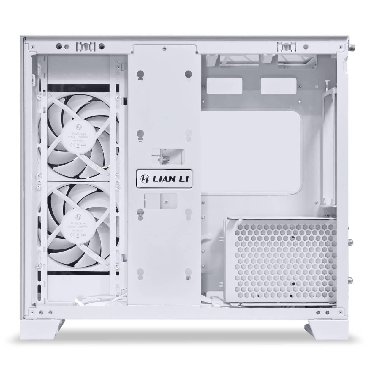 Кутия Lian Li O11 Dynamic Mini V2 Flow + 5 Вентилатора, Mini-Tower - White