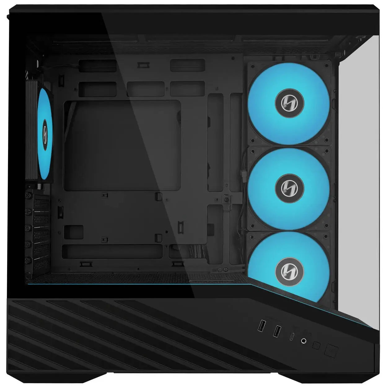 Кутия Lian Li Vector V100 MINI ARGB Mid-Tower, Tempered Glass - Black