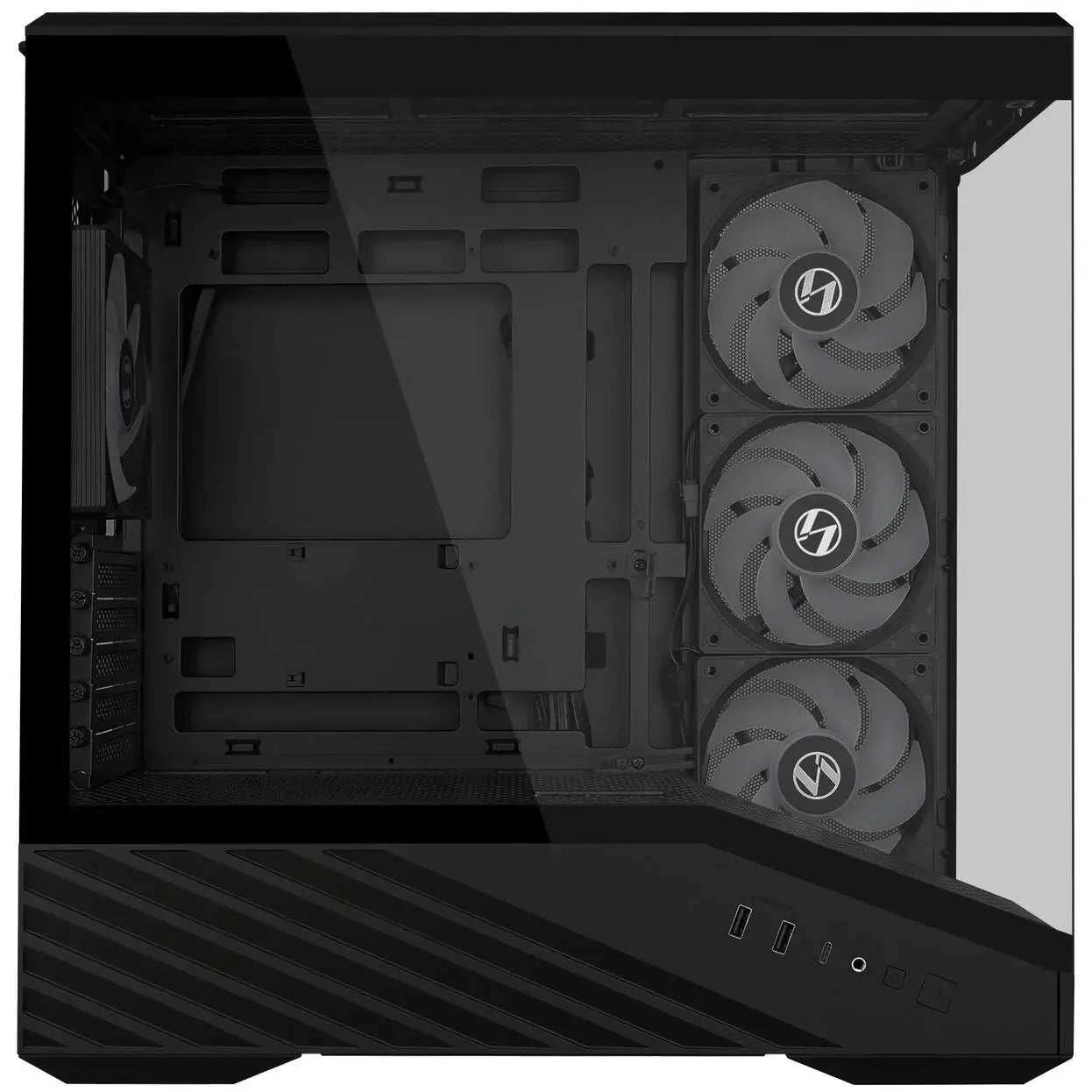 Кутия Lian Li Vector V100 MINI ARGB Mid-Tower, Tempered Glass - Black