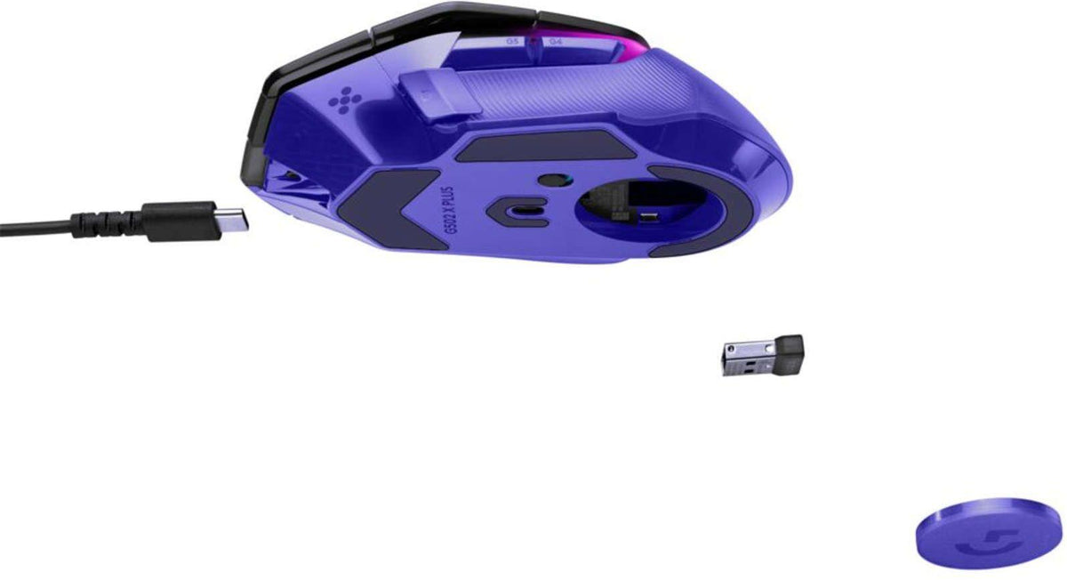Геймърска безжична мишка Logitech G502 X Plus Lightsync RGB - Dark Lilac