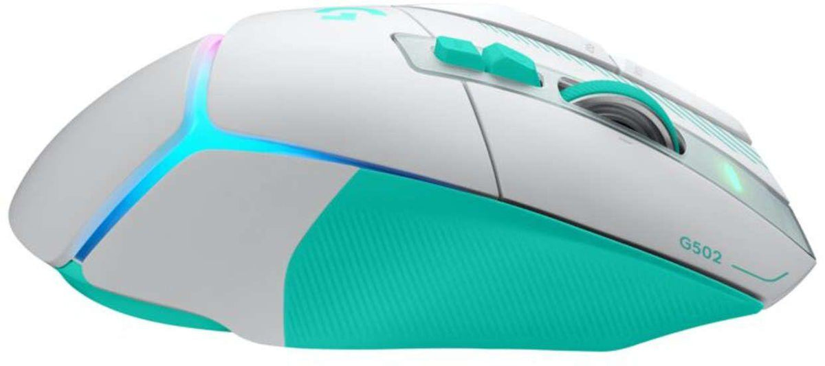 Геймърска безжична мишка Logitech G502 X Plus Lightsync RGB - Mint
