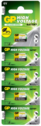 Alkaline battery GP A11 6V for remotes /5 pcs./pack price for 1 pc./