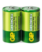 GP Greencell 13G-S2 Zinc Carbon Battery, R20, 2 pcs per shrink pack, 1.5V