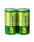 GP 14G-S2 Greencell Zinc Carbon Battery, R14, 2 pcs. in pack / Shrink, 1.5V