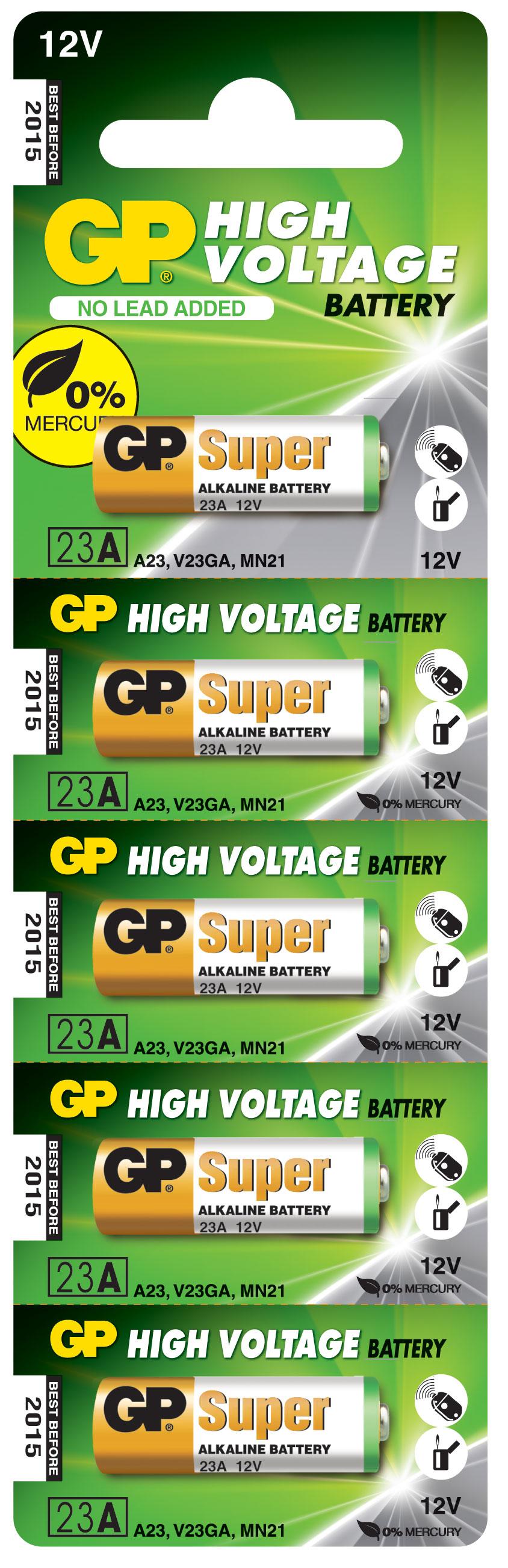 Алкална батерия GP 12 V /5бр./pack цена за 1 бр. батерия/ за аларми А23