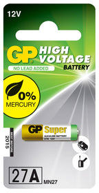 Alkaline battery GP 12V 1 pc. per pack for alarms A27