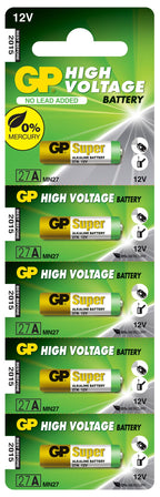 Alkaline battery GP 12 V /5 pcs./pack price for 1 pc. battery/ for alarms A27