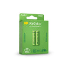 GP Rechargeable Battery R03 AAA 1000mAh NiMH 100AAAHCE-EB2 2 pcs. per pack GP