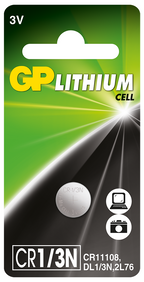 Lithium Battery GP CR-1/3N 3V for Glucometers and Photos DL1/3N