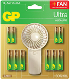 GP SUMMER PACK Alkaline Batteries ULTRA AA x 12 pcs + ULTRA AAA x 12 pcs + Fan GP BATTERIES
